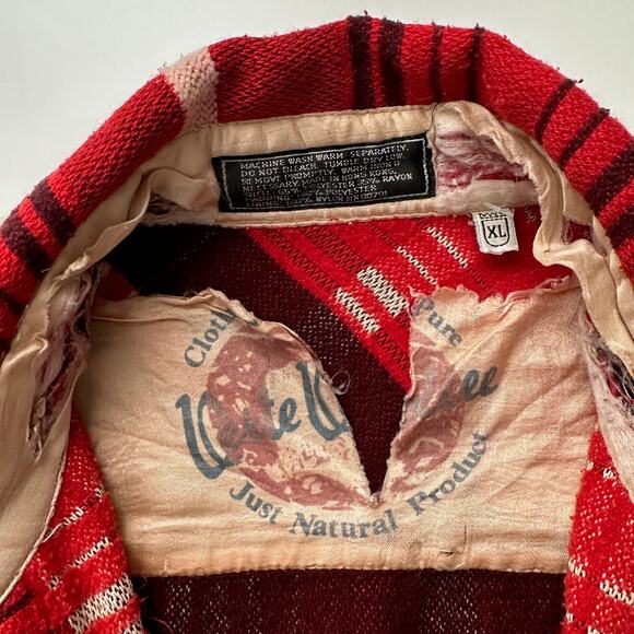 Verte Vallee Vintage Red Plaid Shacket Embellished Rare Shacket XL - Picture 7 of 11